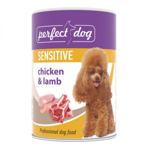 PERFECT DOG SENSITIVE CHICKEN LAMB suņu konservi Vista, jērs 400g